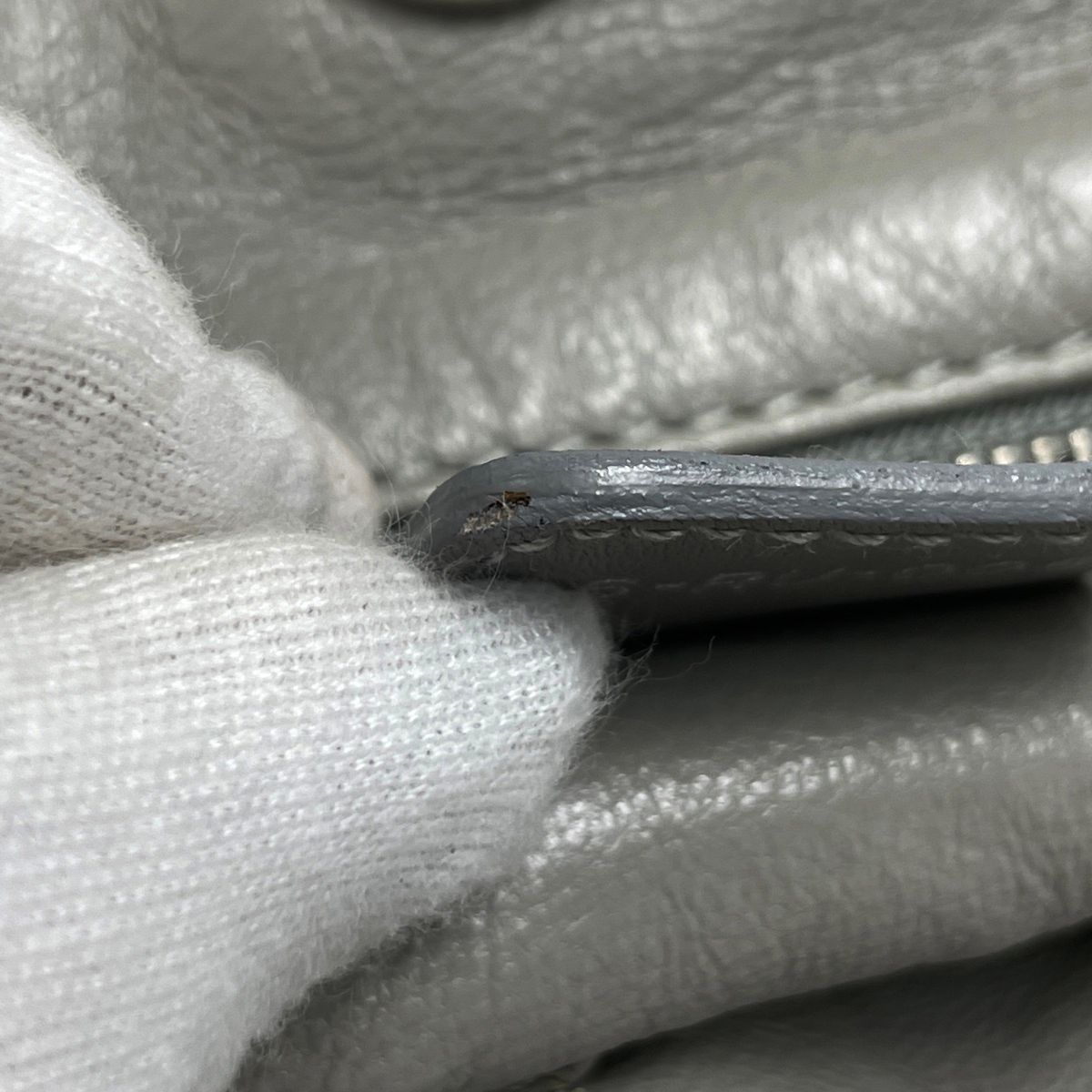 Dior Cannage Handbag Leather Gray — view 9