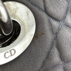 Dior Cannage Handbag Leather Gray — view 4