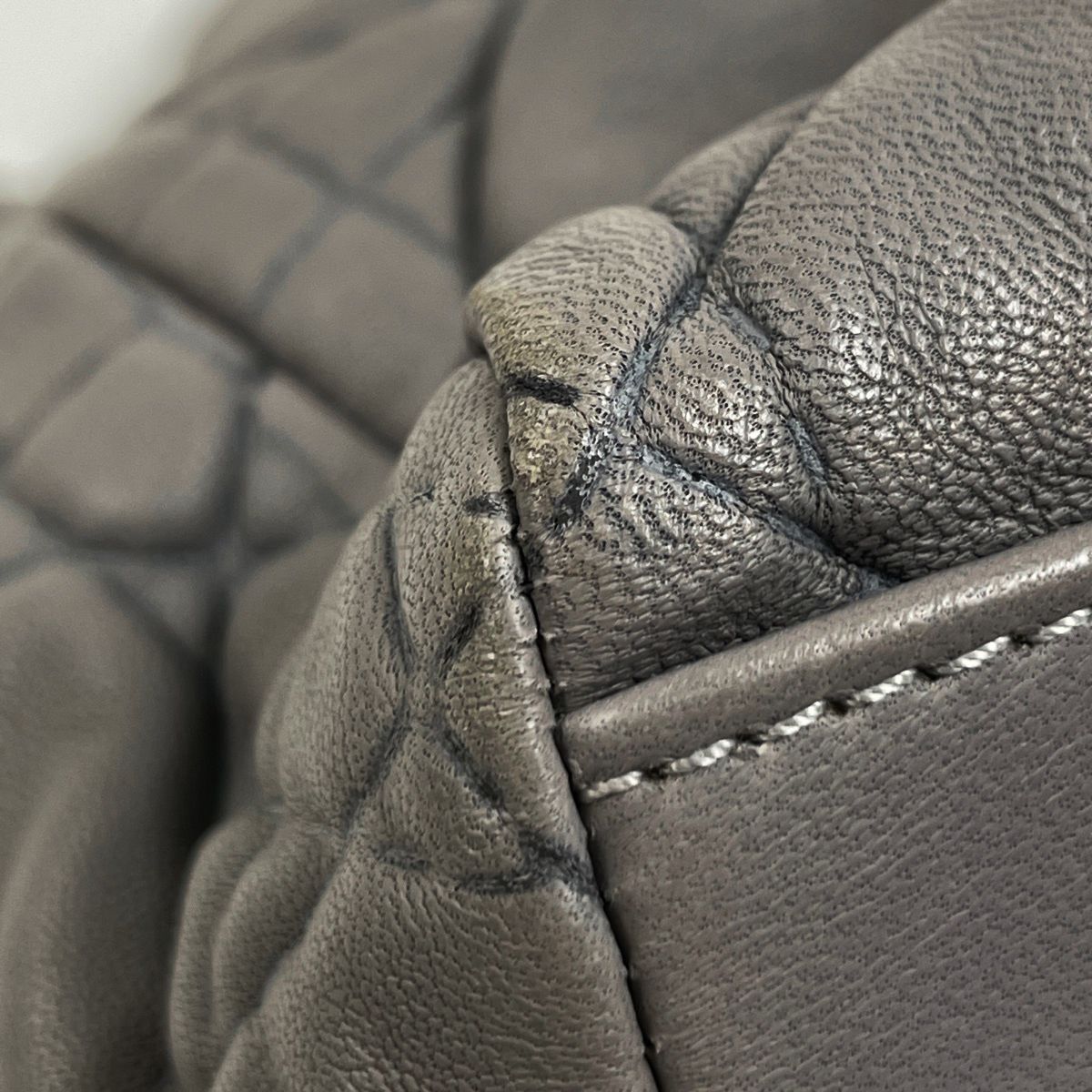 Dior Cannage Handbag Leather Gray — view 3