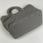 Dior Cannage Handbag Leather Gray — view 2
