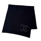 Chanel CC Logo Scarf Shawl Wool — view 3