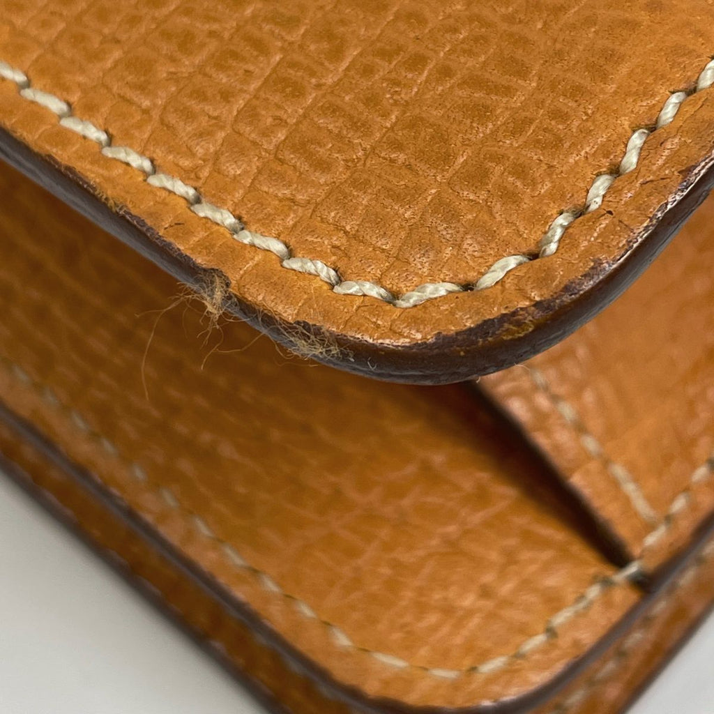 Loewe Barcelona Handbag 2-Way Leather Orange Yellow — view 3
