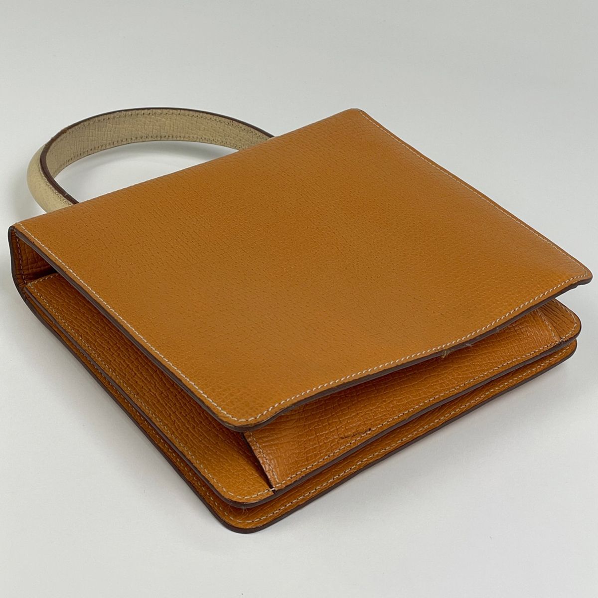 Loewe Barcelona Handbag 2-Way Leather Orange Yellow — view 2