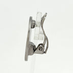 Chanel CC Logo Round Earrings Silver Plated — view 2