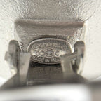 Chanel CC Logo Round Earrings Silver Plated — view 4