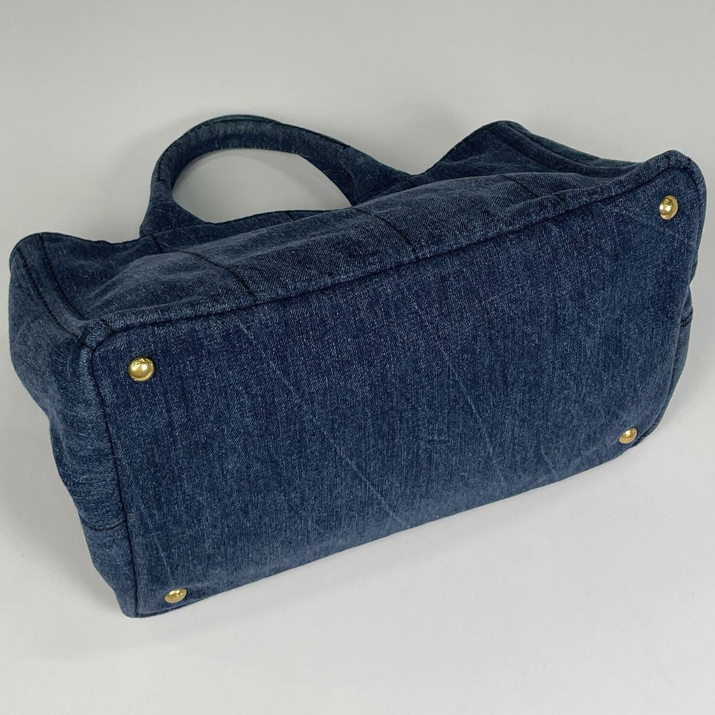 Prada Canapa Tote 2-Way Denim Blue — view 2