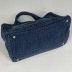 Prada Canapa Tote 2-Way Denim Blue — view 2