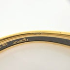 Hermes Enamel PM Bracelet Cloisonne Bangle Gold Plated Green — view 4