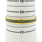 Hermes Enamel PM Bracelet Cloisonne Bangle Gold Plated Green — view 5