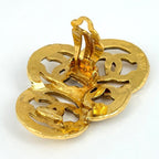 Chanel CC Logo Earrings Gold Plated — view 3