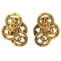 Chanel CC Logo Earrings Gold Plated