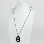 Hermes Chaine D'ancre Vulcanium Necklace Metal Silver Brown — view 5