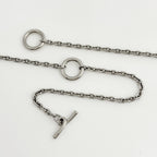 Hermes Chaine D'ancre Vulcanium Necklace Metal Silver Brown — view 3