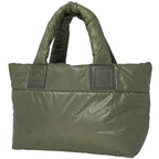 Chanel Coco Cocoon Tote Khaki Nylon Green Beige