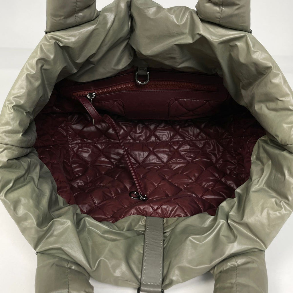 Chanel Coco Cocoon Tote Khaki Nylon Green Beige — view 7