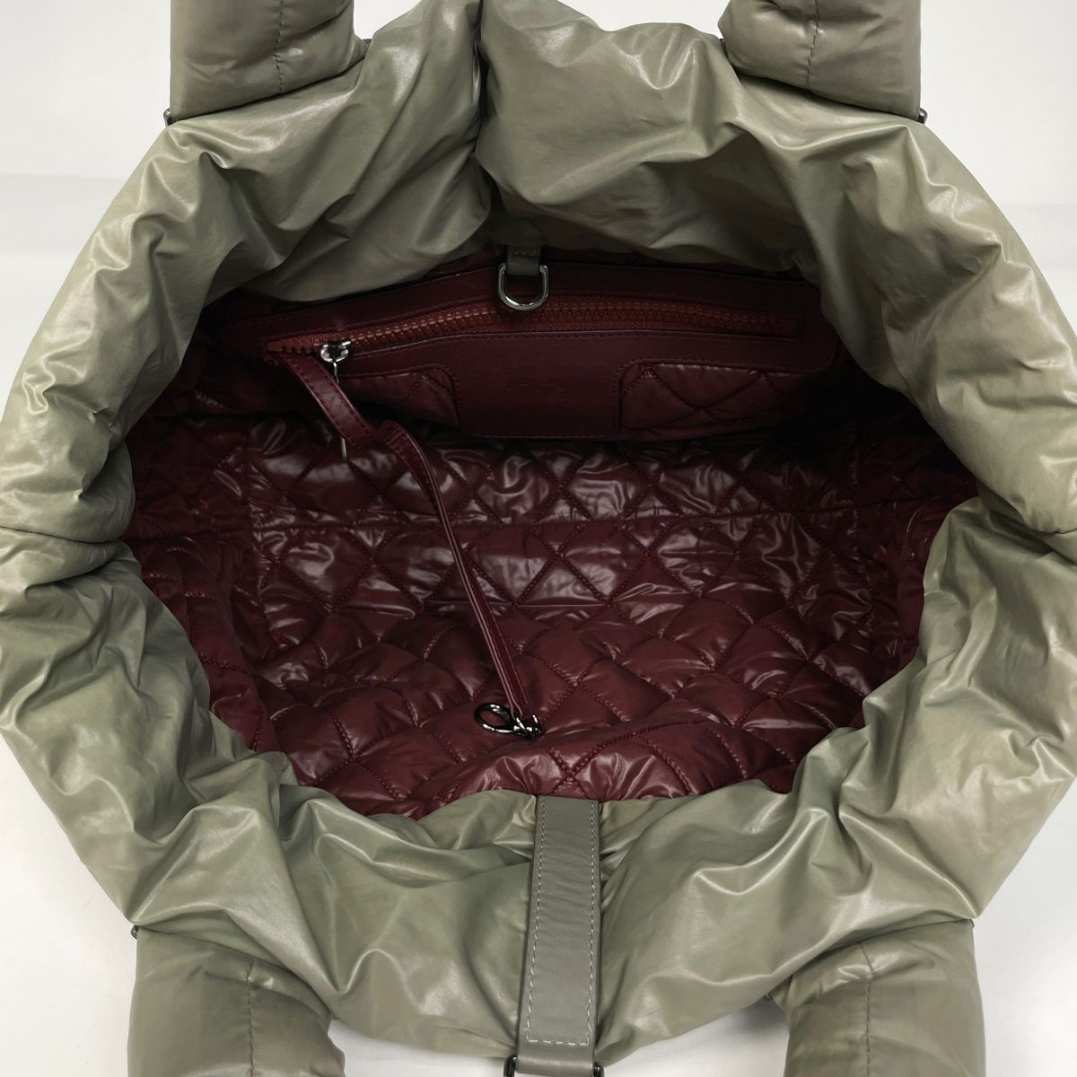 Chanel Coco Cocoon Tote Khaki Nylon Green Beige — view 7