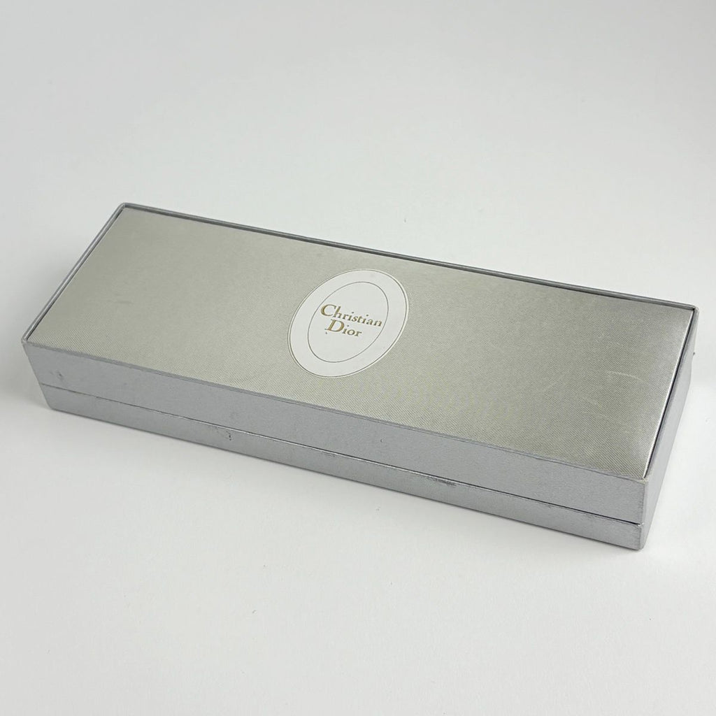 Dior Faux Pearl Necklace Silver Plated White — view 6