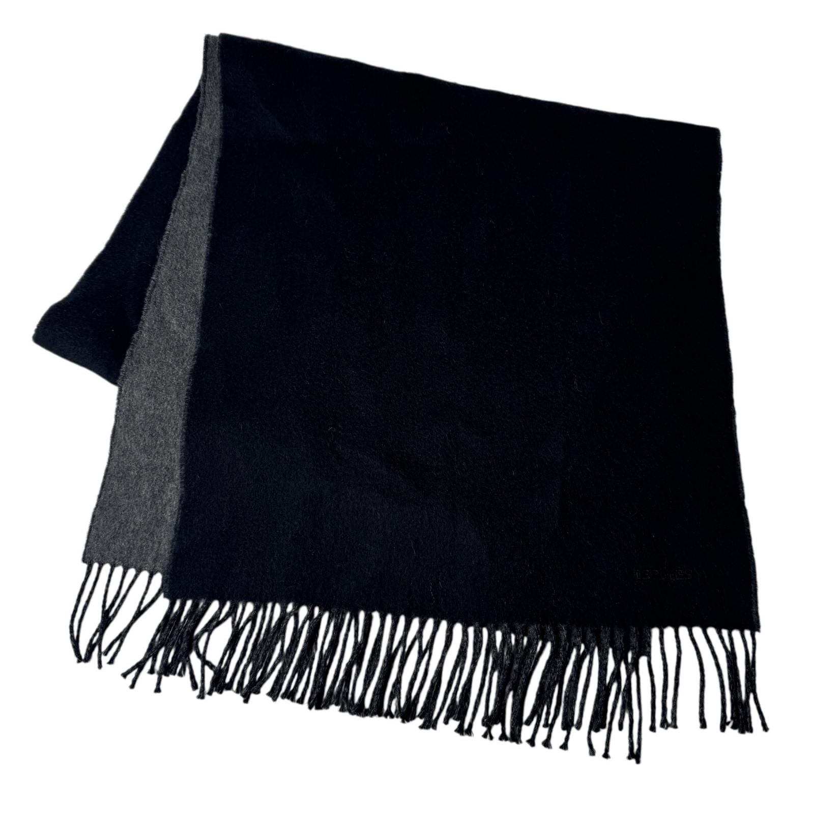 Hermes Scarf Black Gray Fringe No — view 2