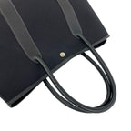 Hermes Garden Party PM Toile Officier Buffalo Leather Tote Black — view 4