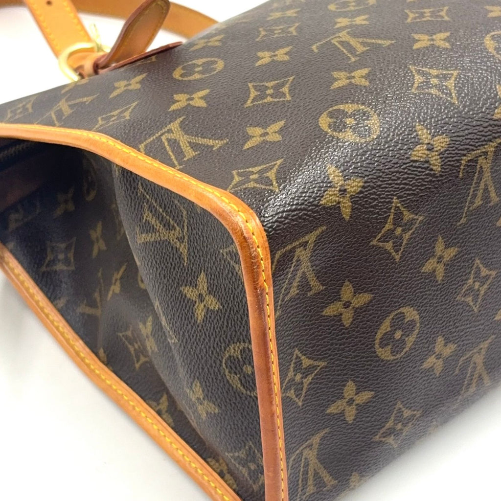 Louis Vuitton Popincourt Monogram Leather Brown Light Tote Gold — view 6