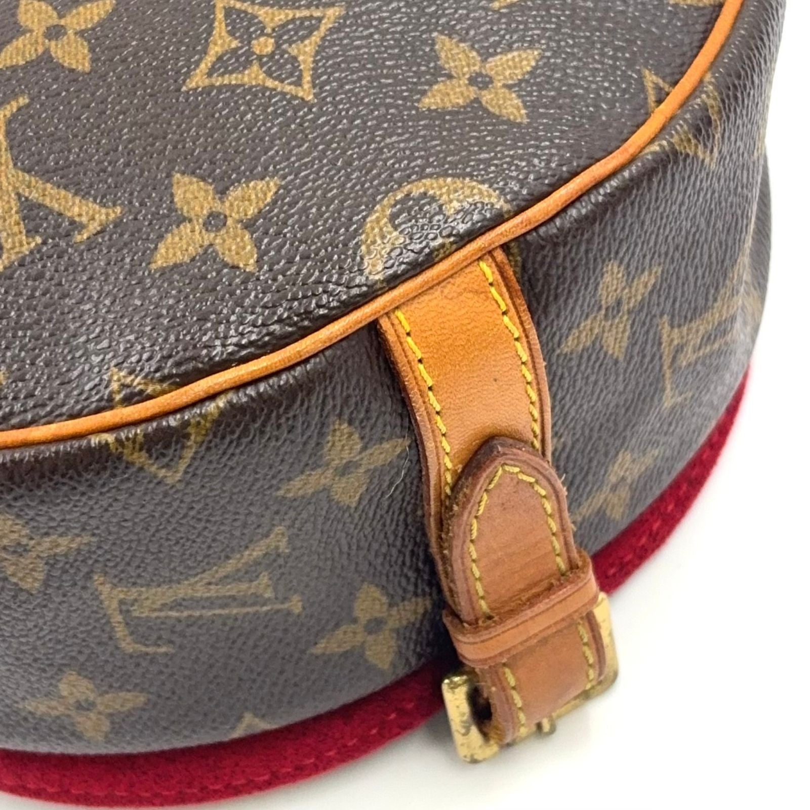 Louis Vuitton Tambourine Monogram Leather Brown Light Shoulder Bag Gold — view 6