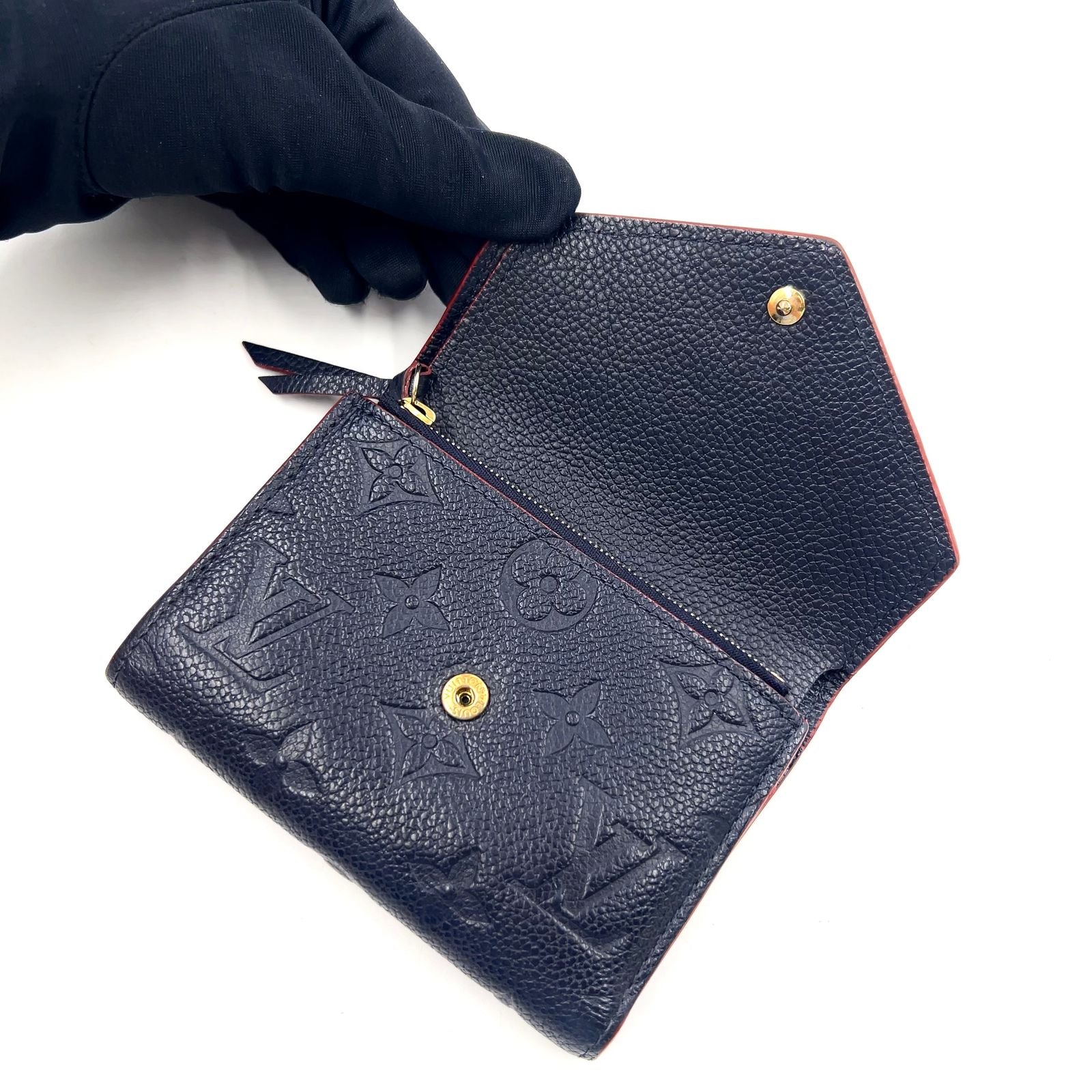 Louis Vuitton Portefeuille Victorine Monogram Empreinte Marine Leather Navy — view 7