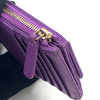 Chanel Quilted Classic Random Caviar Leather Purple Coin Case Gold — view 9