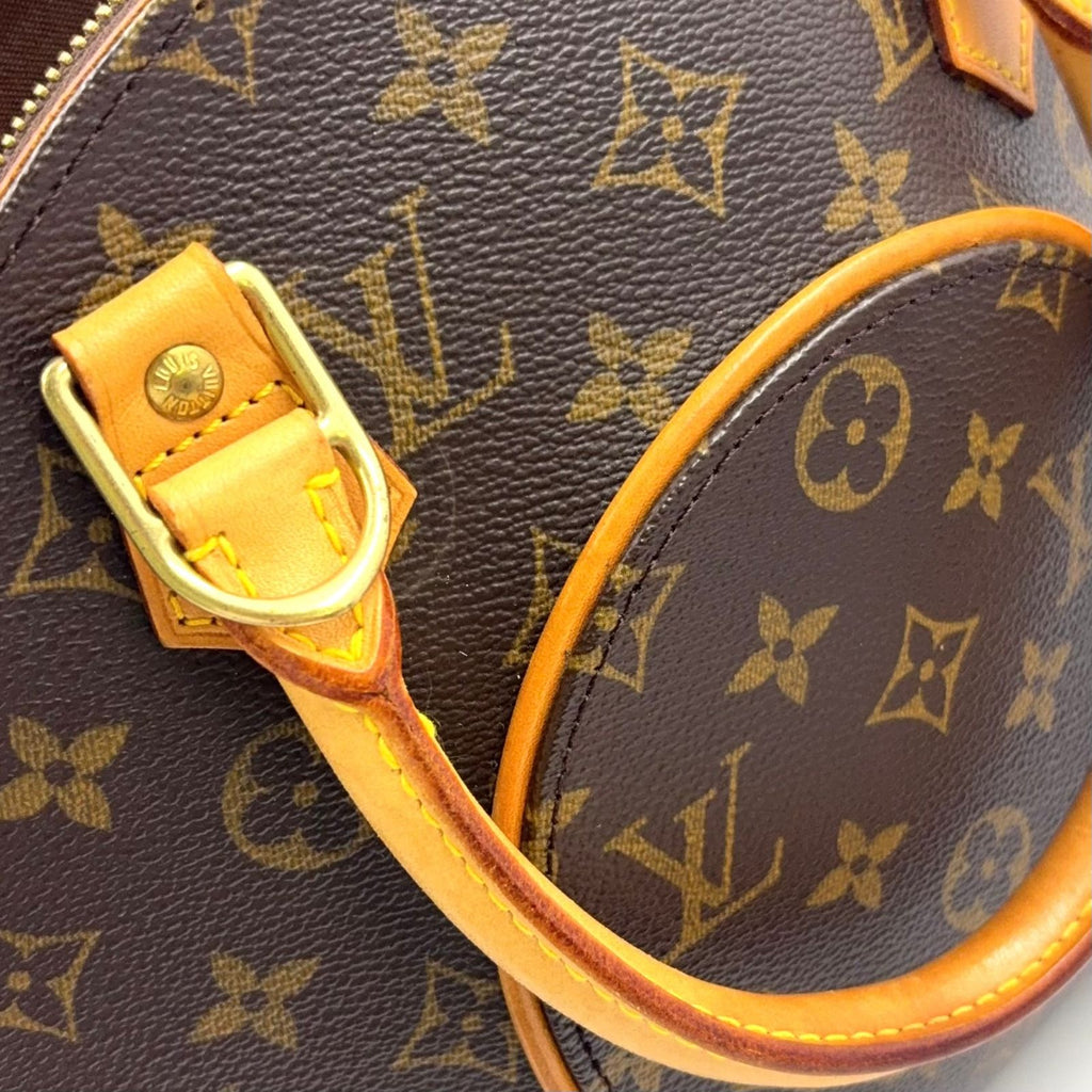 Louis Vuitton Ellipse PM Monogram Leather Brown Light Handbag Gold — view 8