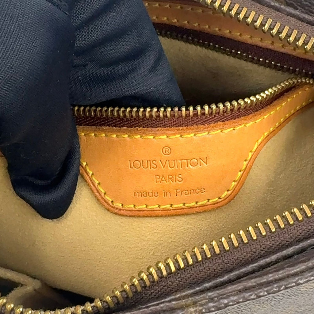 Louis Vuitton Looping MM Monogram Leather Brown Light Handbag Gold — view 4