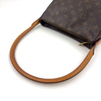 Louis Vuitton Looping MM Monogram Leather Brown Light Handbag Gold — view 5