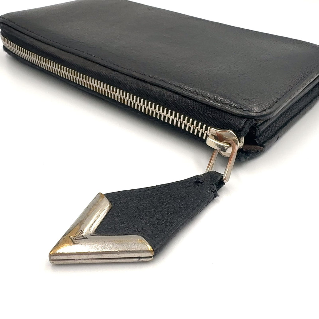 Louis Vuitton Portefeuille Comet Parnassea Leather Black L-shaped Zipper Wallet — view 6