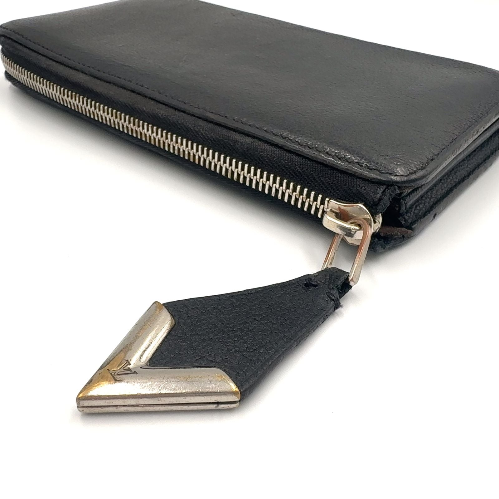 Louis Vuitton Portefeuille Comet Parnassea Leather Black L-shaped Zipper Wallet — view 6