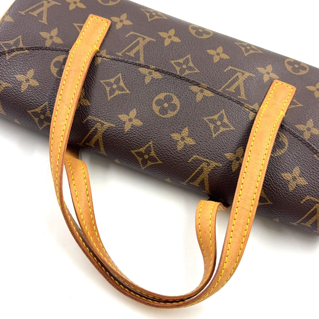 Louis Vuitton Sonatine Monogram Leather Brown Light Handbag Gold — view 9