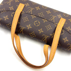 Louis Vuitton Sonatine Monogram Leather Brown Light Handbag Gold — view 9