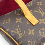 Louis Vuitton Sonatine Monogram Leather Brown Light Handbag Gold — view 8