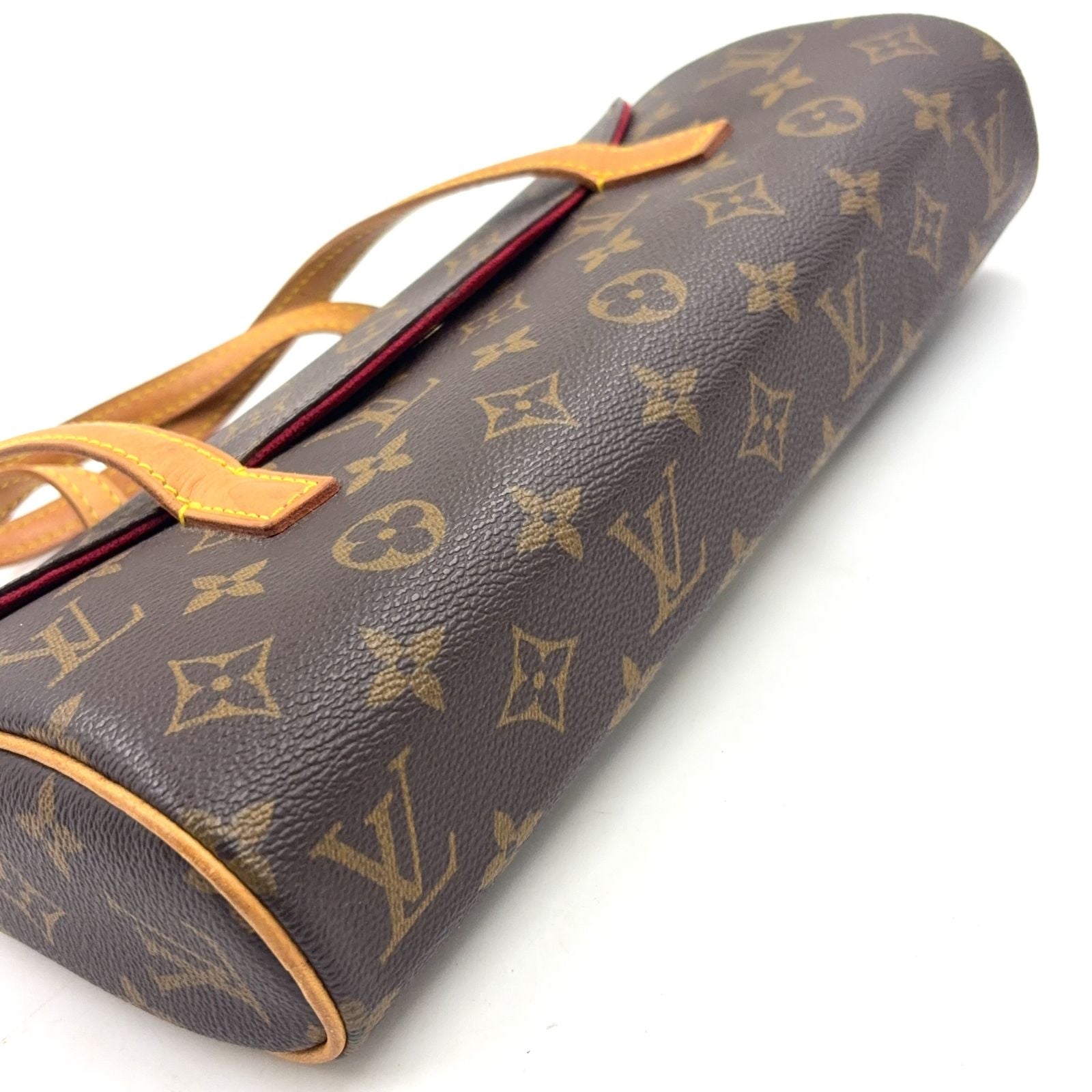 Louis Vuitton Sonatine Monogram Leather Brown Light Handbag Gold — view 5