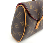 Louis Vuitton Sonatine Monogram Leather Brown Light Handbag Gold — view 7