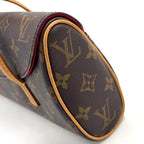 Louis Vuitton Sonatine Monogram Leather Brown Light Handbag Gold — view 6