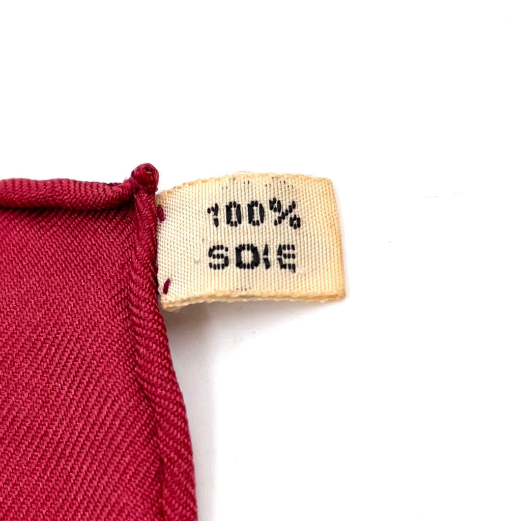 Hermes Carre 90 Selles a Housse Silk Off White Bordeaux Scarf — view 3