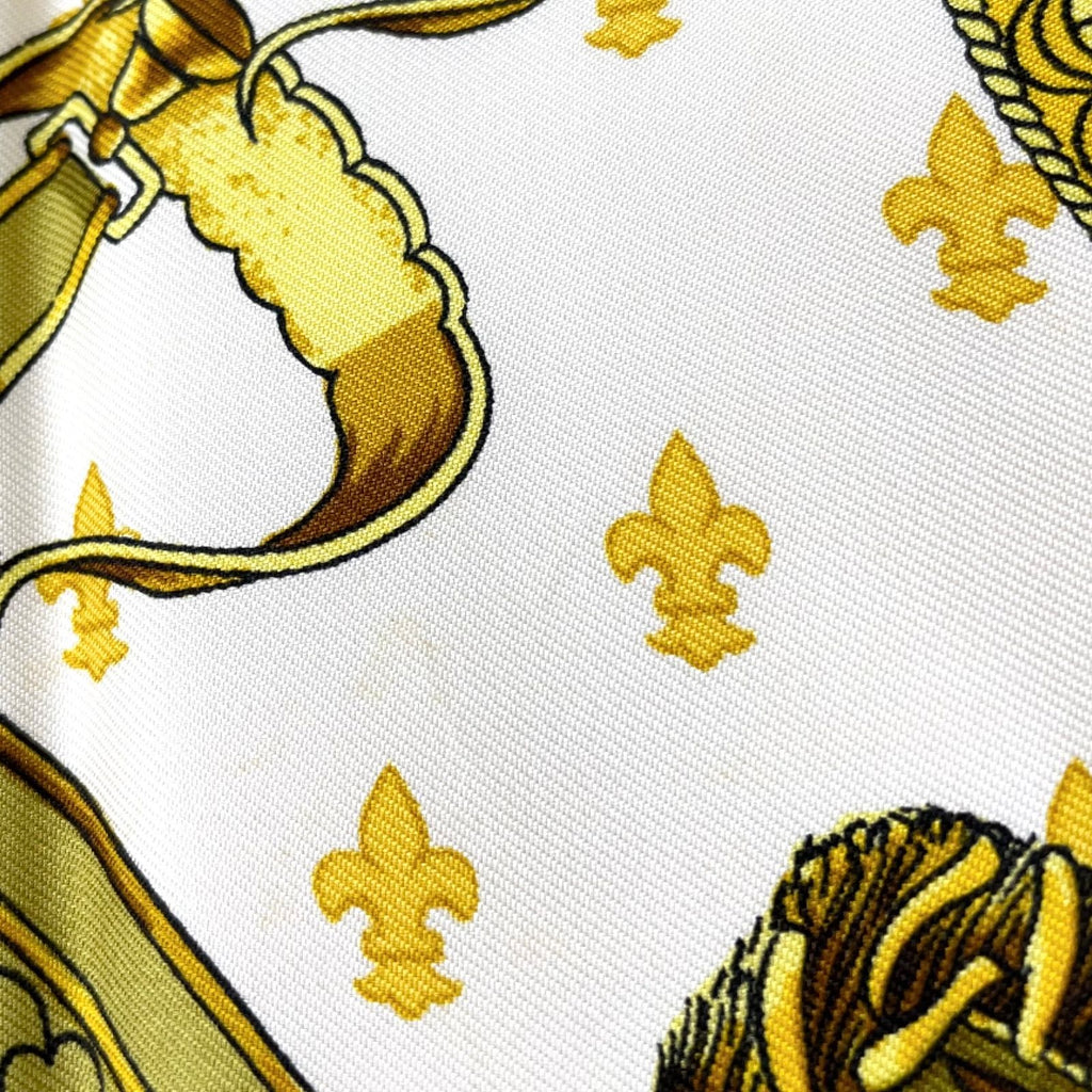 Hermes Carre 90 Selles a Housse Silk Off White Bordeaux Scarf — view 6