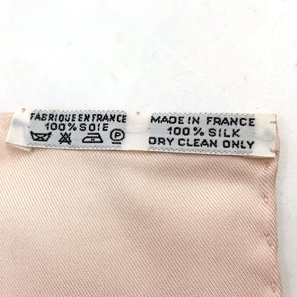 Hermes Carre 90 Real Escuela Andaluza Del Arte Ecuestre Silk White Light Pink — view 3