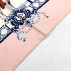 Hermes Carre 90 Real Escuela Andaluza Del Arte Ecuestre Silk White Light Pink — view 9