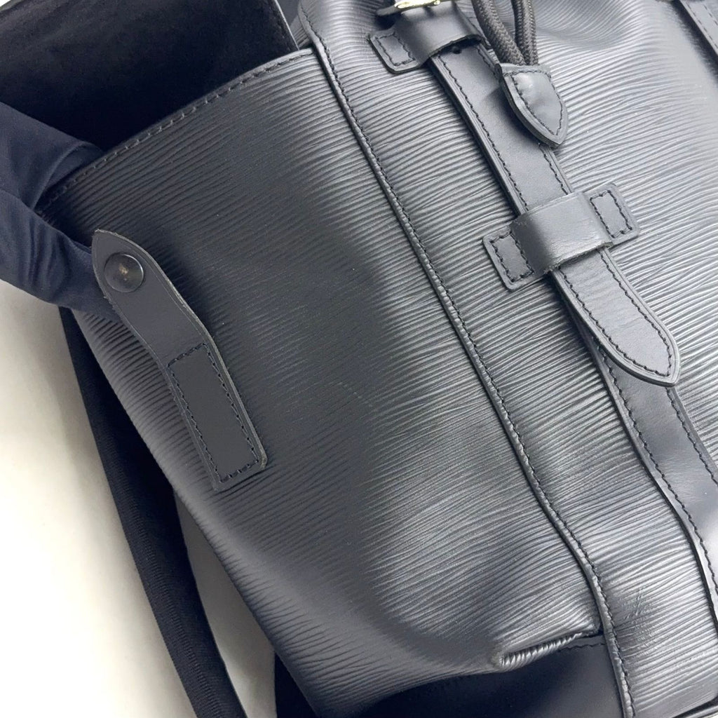 Louis Vuitton Christopher PM Epi Noir Leather Black Backpack Silver — view 7