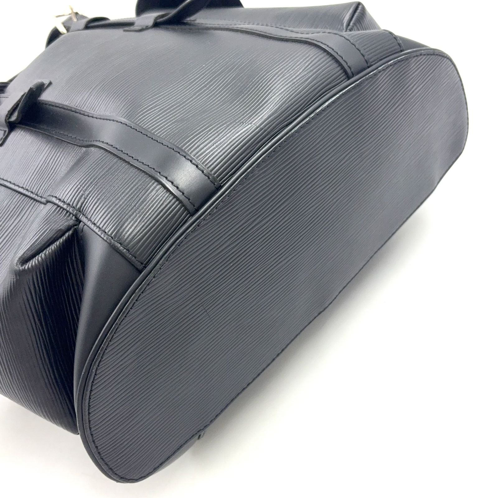 Louis Vuitton Christopher PM Epi Noir Leather Black Backpack Silver — view 5