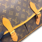 Louis Vuitton GM Monogram Leather Brown Light Shoulder Bag Gold — view 7