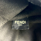 Fendi Logo Flat Calfskin Black Tote — view 4