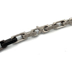 Louis Vuitton Collier Monogram Chain Metal Silver Black Necklace — view 5