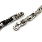 Louis Vuitton Collier Monogram Chain Metal Silver Black Necklace — view 6