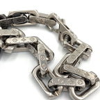 Louis Vuitton Collier Monogram Chain Metal Silver Black Necklace — view 8