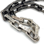 Louis Vuitton Collier Monogram Chain Metal Silver Black Necklace — view 7